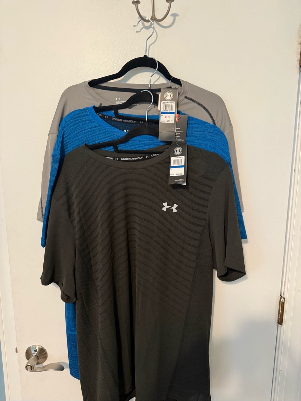 Under Armour Men's Black, Blue & Gray Short-Sleeve Performance Tees - 3-Pack